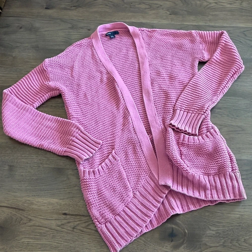 Gap Kids XL (14/16) Pink Cardigan Open Front Sweater